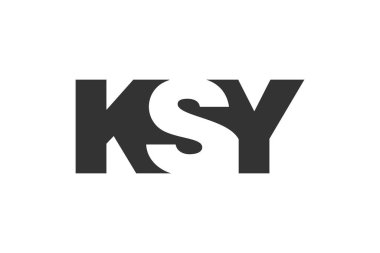 KSY logo tasarımı. İlk harf K S Y kalın yazı tipi teknoloji girişimleri, danışmanlık, kurumsal markalaşma. Yaratıcı şirket adı, manşet başlıkları tipografi kimliği, moda logoti tipi. Vektör illüstrasyonu.