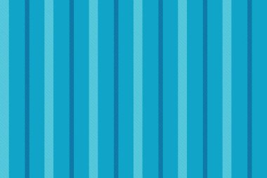 İndirimli arka plan dikişsiz doku, kabarık vektör tekstil kumaşı. Cyan renk paletinde geniş desen çizgileri dikey.