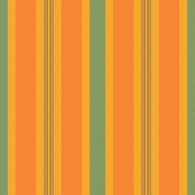 Sonbahar turuncusu ve sessiz yeşil renkli canlı dikey çizgiler zamansız ve çok yönlü bir desen oluşturur..