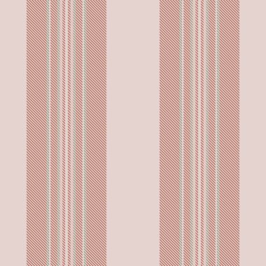 Tobby kusursuz vektör deseni, mevcut şerit kumaş tekstili. Işık ve kırmızı renk paletinde karmaşık dikey arkaplan çizgileri.