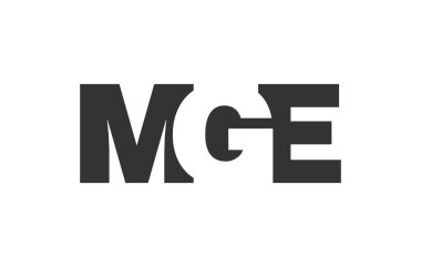 MGE logo tasarımı. İlk harf M G E kalın yazı tipi teknoloji girişimleri, danışmanlık, kurumsal markalaşma. Yaratıcı şirket adı, manşet başlıkları tipografi kimliği, moda logoti tipi. Vektör illüstrasyonu.