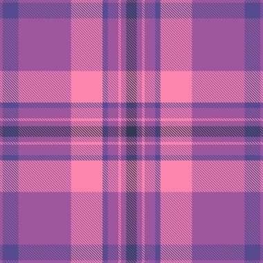 Güzel pembe ve mor ekose desenli. Tekstil tasarımı, moda, ev dekorasyonu ve web sitesi geçmişi için mükemmel. Bu yumuşak, zarif doku konfor ve tarzın hislerini uyandırıyor..