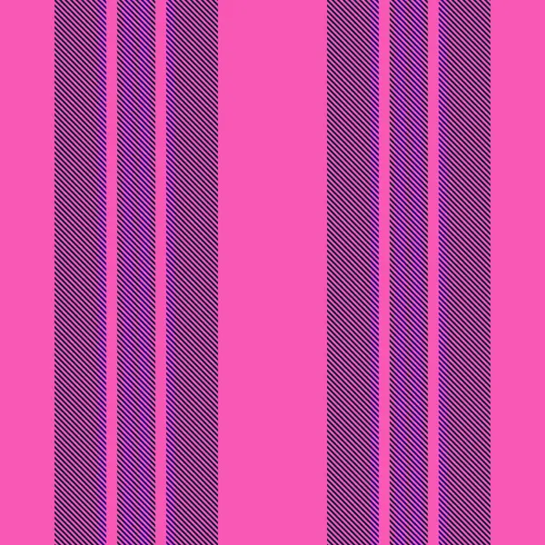 Mor ve koyu gri tonlarında kalın, dikey çizgileri olan parlak pembe bir arka plan. Modern, geometrik bir tekstil tasarımı moda, web tasarımı veya baskı projeleri için mükemmeldir. Enerji ve tarzı çağrıştırır..