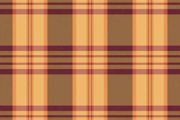 Rahatlık kontrolü, ekoseli tartan, model vektör arka plan. Turuncu ve koyu renk paletinde tekstil dokusu yakın çekim deseni.