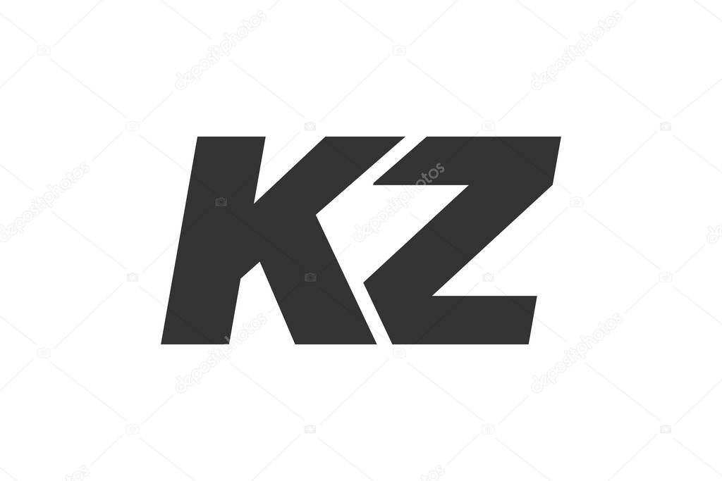 KZ Techno Editable Font Logo For Corporate Branding. Bold, Futuristic Design With Unique Typographic Ideas. Minimal Custom Type And Dynamic Letter Variations For Promotion, Printing, And Book Titles