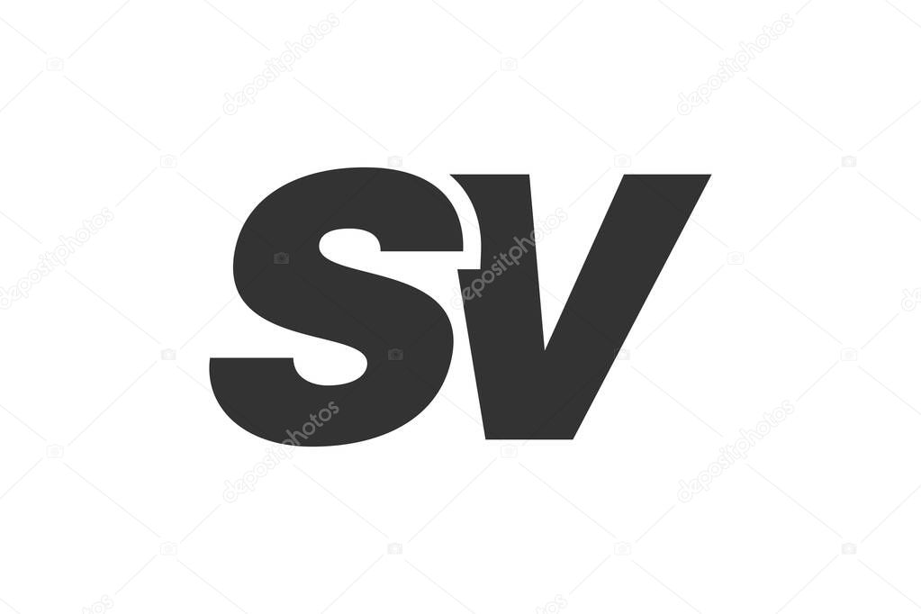 SV Techno Editable Font Logo For Corporate Branding. Bold, Futuristic Design With Unique Typographic Ideas. Minimal Custom Type And Dynamic Letter Variations For Promotion, Printing, And Book Titles