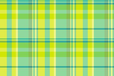 Ticaretsiz vektör ekoseli, desenleri kontrol eden tartan. Ekran tekstil arkaplan dokusu yeşil ve kireç rengi paleti.