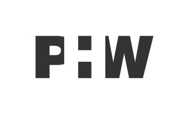PHW logo tasarımı. İlk harf P H W kalın yazı tipi teknoloji girişimleri, danışmanlık, kurumsal markalaşma. Yaratıcı şirket adı, manşet başlıkları tipografi kimliği, moda logoti tipi. Vektör illüstrasyonu.