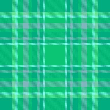 Konfor vektör dokusu, üst sınıf tartan deseni. Süslü kumaş, mavi ve nane renginde ekoseli kumaşı kontrol et.