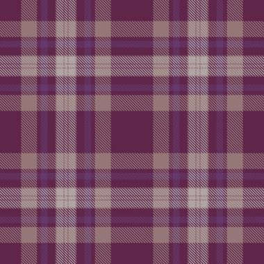 Bireysellik kusursuz kontrol dokusu, sahne şablonu vektör arka planı. Ekose kumaş kumaşı pembe ve pastel renklerde katla.