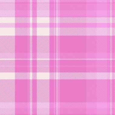 Eski desenli ekose kumaş, tazılar pürüzsüz tartan. Yazın pembe ve beyaz renk paletinde tekstil şablonu vektör arkaplanı.
