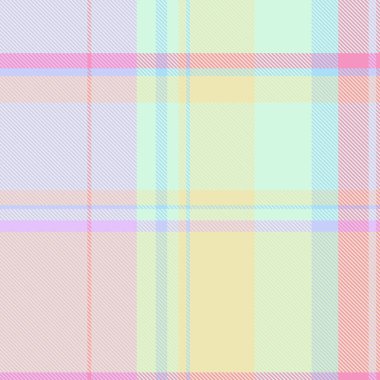 Pencere dikişsiz tekstil kontrolü, vektör dokusunu tekrar et. Açık ve pembe renk paletinde zarif tartan desenli arka plan ekoseli.