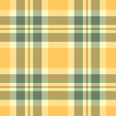 1970 'lerin vektör desenli kumaşı, cazibeli tartan özgeçmiş kontrolü. Yeni yıl, kehribar rengi ve sarı renk paletinde kusursuz kumaş ekoseli kumaş..