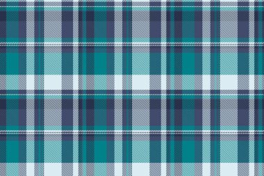 Meksika ekose desenli, uygun tekstil ekoseli. Yay kumaş dokusu arka plan vektörü mavi ve açık renk paletinde.