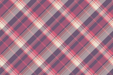 Kostüm vektör ekose desenli, renkli kumaş kontrollü. Pastel ve kırmızı renk paletinde şirin desenli tekstil tartan arkaplanı.