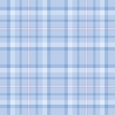 Temel kontrol vektörü pürüzsüz, boş kumaş arkaplan deseni. Açık ve mavi renk paletinde grafiksel tekstil desenli ekose.