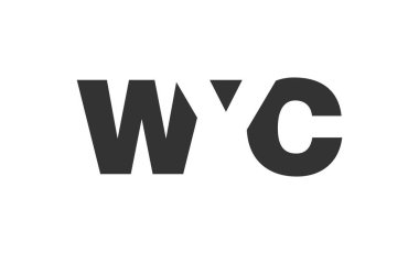 WYC logo tasarımı. İlk harf W Y C kalın yazı tipi teknoloji girişimleri, danışmanlık, kurumsal markalaşma. Yaratıcı şirket adı, manşet başlıkları tipografi kimliği, moda logoti tipi. Vektör illüstrasyonu.
