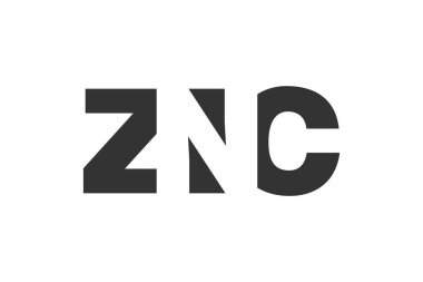 ZNC logo tasarımı. İlk harf Z N C kalın yazı tipi teknoloji girişimleri, danışmanlık, kurumsal markalaşma. Yaratıcı şirket adı, manşet başlıkları tipografi kimliği, moda logoti tipi. Vektör illüstrasyonu.