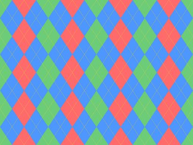 Mercan, mavi ve yeşil renkli canlı baklava deseni. Tekstil ürünleri, web sitesi geçmişi ya da eğlenceli markalar için mükemmel. Bu neşeli, geometrik tasarım retro ama modern bir estetik sunuyor..