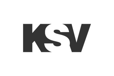 KSV logo tasarımı. İlk harf K S V kalın yazı tipi teknoloji girişimleri, danışmanlık, kurumsal markalaşma. Yaratıcı şirket adı, manşet başlıkları tipografi kimliği, moda logoti tipi. Vektör illüstrasyonu.
