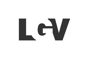 LGV logo tasarımı. İlk harf L G V kalın yazı tipi teknoloji girişimleri, danışmanlık, kurumsal markalaşma. Yaratıcı şirket adı, manşet başlıkları tipografi kimliği, moda logoti tipi. Vektör illüstrasyonu.