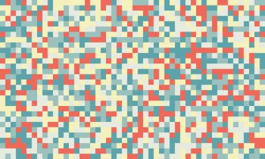 Soyut piksel sanat arkaplanı. Pastel karelerin canlı, dokulu mozaiği web siteleri, sosyal medya veya baskı için mükemmel dinamik ve modern bir tasarım yaratır..