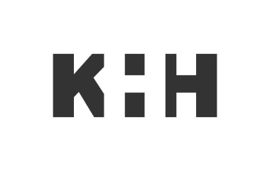 KHH logo tasarımı. Teknoloji girişimleri, danışmanlık, kurumsal markalaşma için ilk harf K H kalın yazı tipi. Yaratıcı şirket adı, manşet başlıkları tipografi kimliği, moda logoti tipi. Vektör illüstrasyonu.