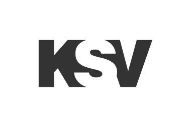 KSV logo tasarımı. İlk harf K S V kalın yazı tipi teknoloji girişimleri, danışmanlık, kurumsal markalaşma. Yaratıcı şirket adı, manşet başlıkları tipografi kimliği, moda logoti tipi. Vektör illüstrasyonu.