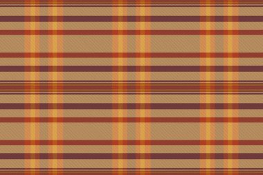 Arap ekose desenli arka plan, düğümsüz kumaş, pürüzsüz vektör. Tekrarlama deseni tartan kırmızı ve kehribar renk paleti tekstil kontrol.