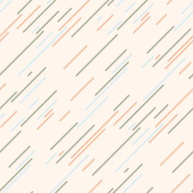 Zarif pastel köşegen çizgileri arka plan, web sitesi tasarımı veya tekstil baskıları için mükemmel bir minimalist, dinamik desen oluşturur. Yumuşak renk paleti sakinliği ve modernliği çağrıştırıyor.