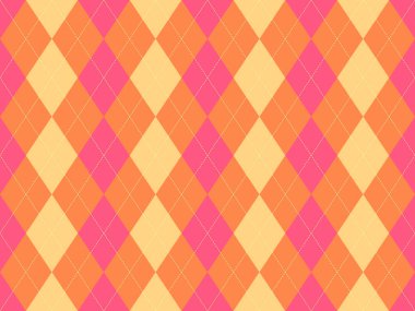 Sıcak ve neşeli renklerde canlı baklava deseni. Geçmişleri, tekstil tasarımları ya da eğlenceli markalar için mükemmel. Bu neşeli geometrik tasarım modern bir bükülme ile retro bir his sunar..