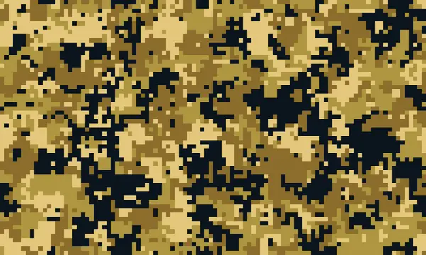Soyut dijital kamuflaj modeli. Çok yönlü tasarım bej, kahverengi ve siyahın dünyevi tonlarını içeriyor. Arkaplan, doku veya moda tasarımı için ideal.