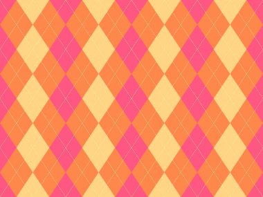Sıcak ve neşeli renklerde canlı baklava deseni. Geçmişleri, tekstil tasarımları ya da eğlenceli markalar için mükemmel. Bu neşeli geometrik tasarım modern bir bükülme ile retro bir his sunar..
