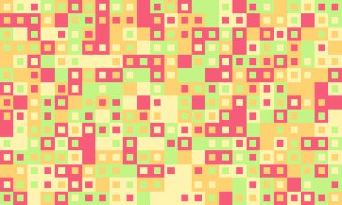 Soyut pastel kare mozaik desen. Canlı, eğlenceli tasarım web sitesi geçmişi, tekstil baskıları ya da oyuncu markalar için mükemmel. Neşeyi ve enerjiyi çağrıştırıyor..