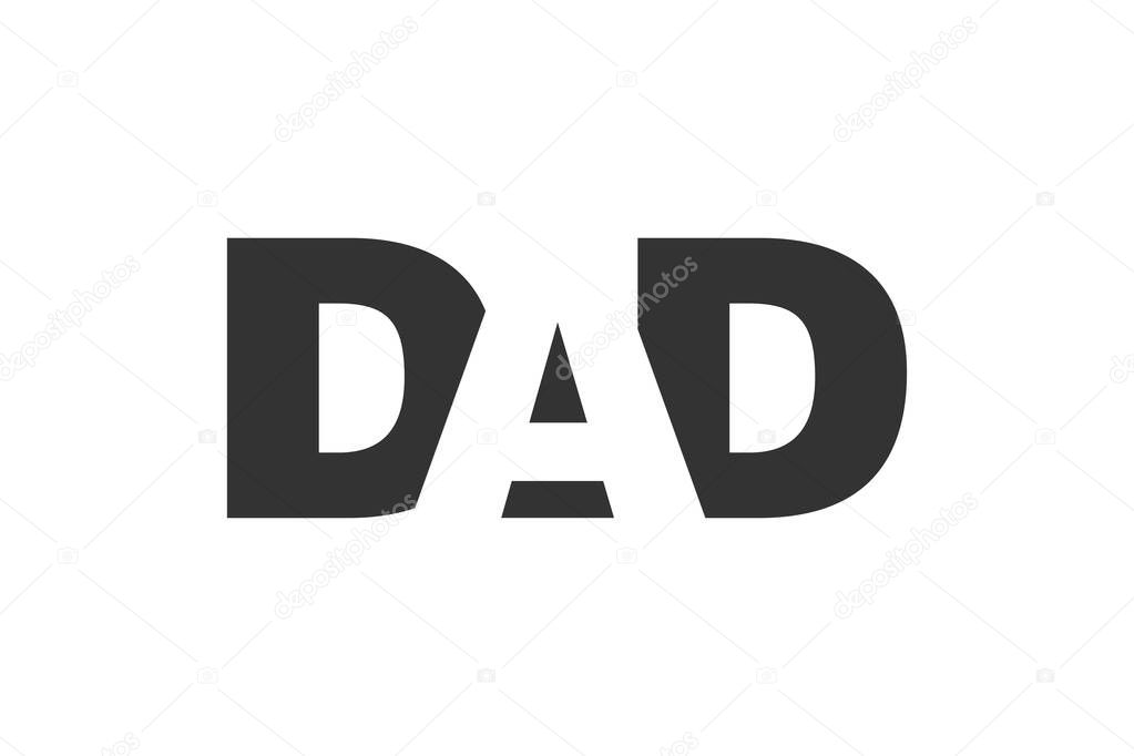DAD logo design. Initial letter D A D bold font style for tech startups, consulting, corporate branding. Creative company name, headlines typography identity, trendy logotype. Vector illustration.