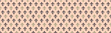 Elegant fleurdelis pattern in muted tones.  Perfect for backgrounds, textile design, or branding projects seeking a sophisticated, regal aesthetic.