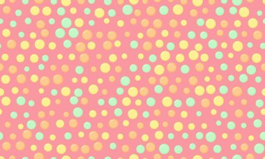 Delightful pastel polka dot pattern, perfect for cheerful backgrounds, playful designs, or whimsical branding.