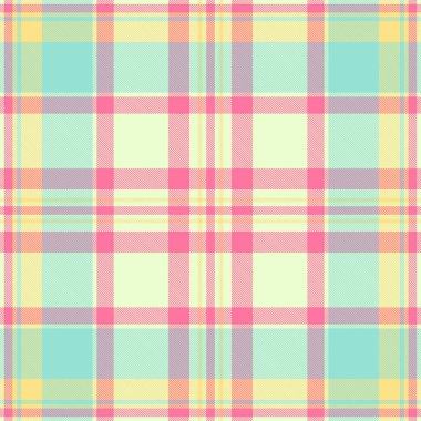 Pastel plaid seamless pattern. Cheerful textile design, perfect for backgrounds, apparel, or creative projects needing a soft, playful aesthetic.