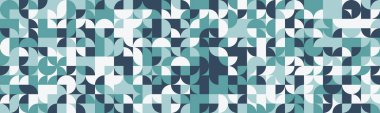 Abstract geometric teal and white pattern.  Modern midcentury design, perfect for website backgrounds, textile prints, or branding.  Sophisticated, visually appealing, and versatile.
