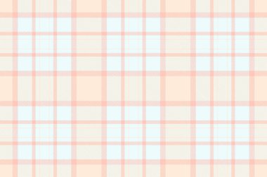 Yumuşak pastel ekose desenli. Şeftali ve açık mavi ile kesişen çizgileri olan kusursuz bir tekstil tasarımı. Özgeçmiş, kumaş ve ambalaj kağıdı için ideal..