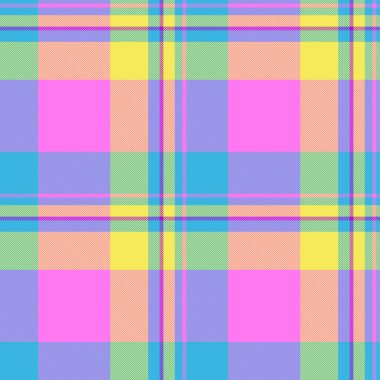 Canlı ekose desenli. Renkli, neşeli, geometrik bir doku. Geçmişi, tekstili ya da modern estetiğe ihtiyaç duyan tasarım unsurları için idealdir. Çok yönlü kaynak.