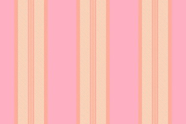 Pastel çizgili desen. Şeftali rengi bej renkli, dikey çizgileri olan açık pembe bir fon. Klasik, arka plan, tekstil veya dijital projeler için yumuşak tasarım.