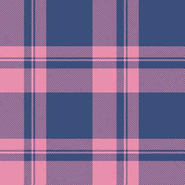 Klasik ekose desenli pembe ve mavi. Sonsuz tasarım, miras, konfor ve tarzı çağrıştırıyor. Arkaplan, tekstil veya grafik tasarım projeleri için mükemmel.