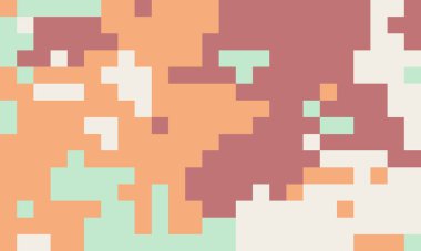 Soyut piksel sanat arkaplanı. Sönük pastel renkler rahatlatıcı bir retro titreşim yaratıyor. Web siteleri, sosyal medya ya da baskı için mükemmel. Bu görüntü bir nostalji ve dijital sanatçılık hissi uyandırıyor..