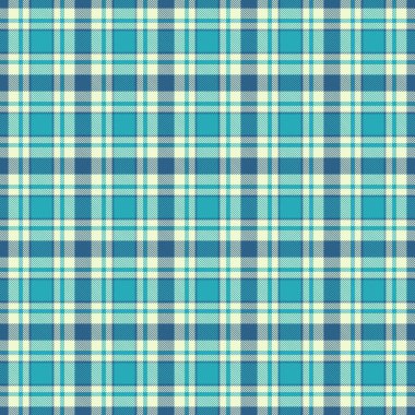 Kusursuz ekose desenli. Mavi, turkuaz ve krem rengi çok yönlü, desenli bir tasarım yaratır. Arkaplan, tekstil ve dijital sanat için ideal.