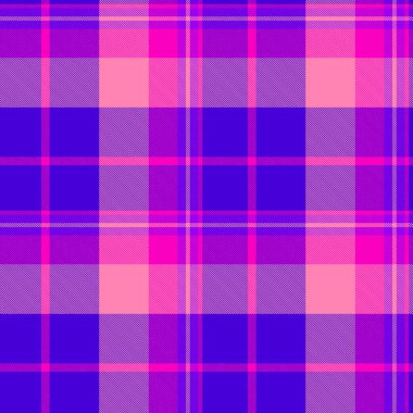 Mavi, pembe ve mor renkli kalın kareli canlı turta deseni. Geçmişi, tekstili ya da tasarım aksanları için ideal. Parlak, neşeli duygularıyla dikkatleri çeker..