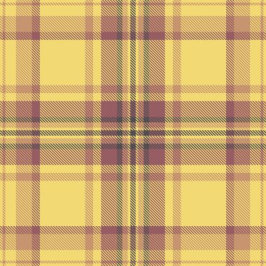 Sıcak ekose desenli, klasik tartan desenli sarı ve kestane rengi. Tekstil tasarımı, arka plan, moda veya klasik projeler için harika. Kusursuz tekrarla.