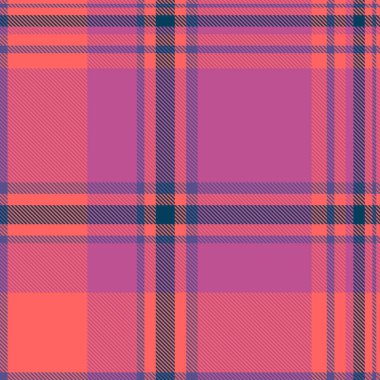 Kalın pembe, mercan ve deniz renklerinde canlı turta deseni. Klasik ekose tasarım, tekstil tasarımı için mükemmel arka plan ya da modaya uygun projeler. Çok yönlü doku.