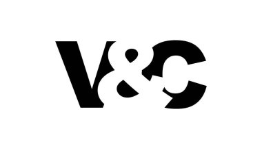 Vietkong logosu cesur bir şekilde tasarlandı. Siyah beyaz kimlik sembolü. Modern tipografi simgesi. Şirket marka ikonu. En küçük iş şablonu.