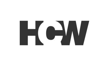 HCW logo tasarımı. İlk harf H C W kalın yazı tipi teknoloji girişimleri, danışmanlık, kurumsal markalaşma. Yaratıcı şirket adı, manşet başlıkları tipografi kimliği, moda logoti tipi. Vektör illüstrasyonu.